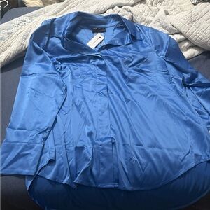 Lane Bryant Blue Dress Shirt for Women NWT
